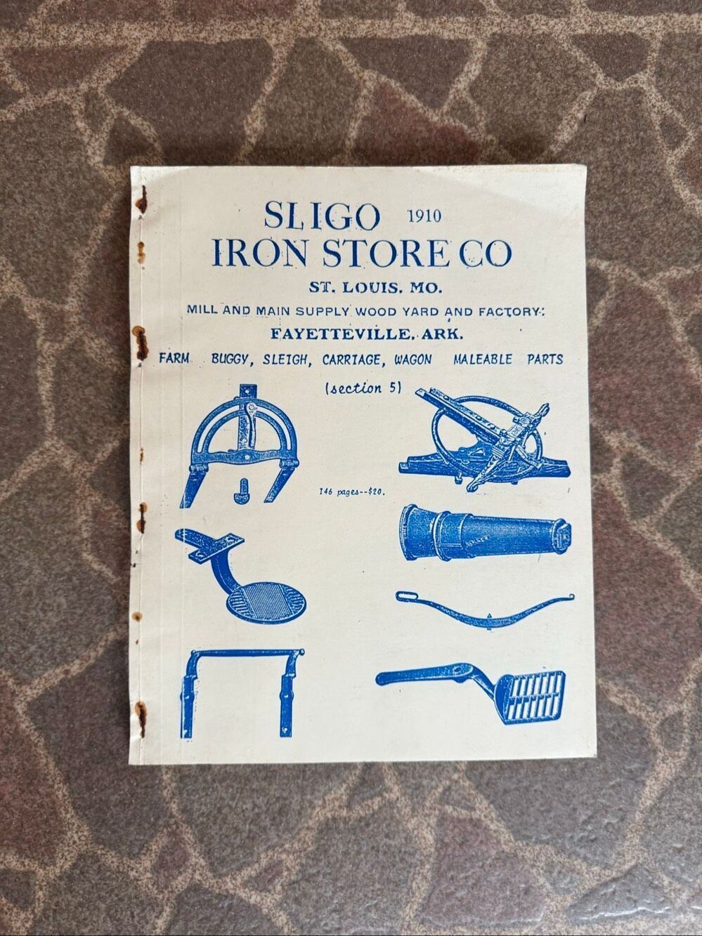 Vintage 1910 Sligo Iron Store Catalog Horse Harness Iron Supplies Replica